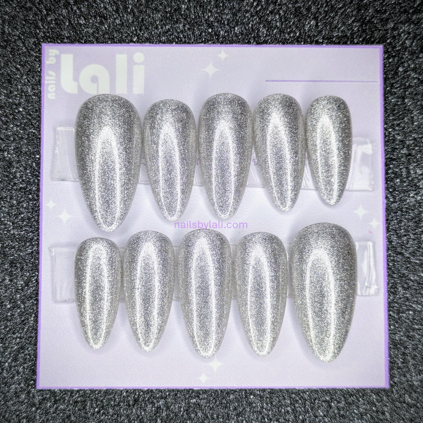 Medium Almond Medium Glitter Set