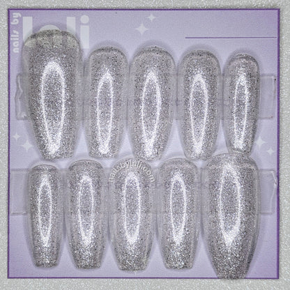 Large Coffin Long Glitter Set