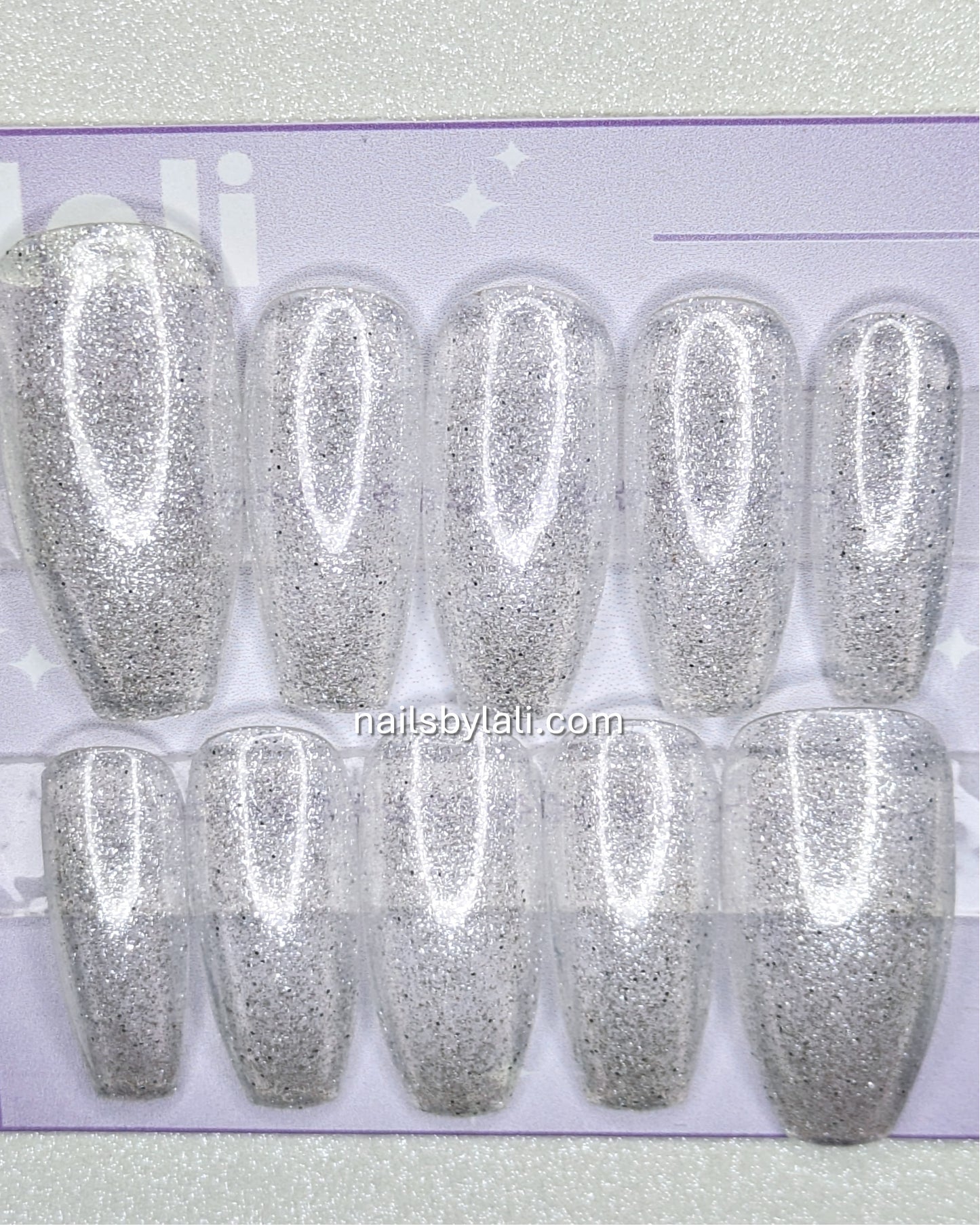 Large Coffin Long Glitter Set