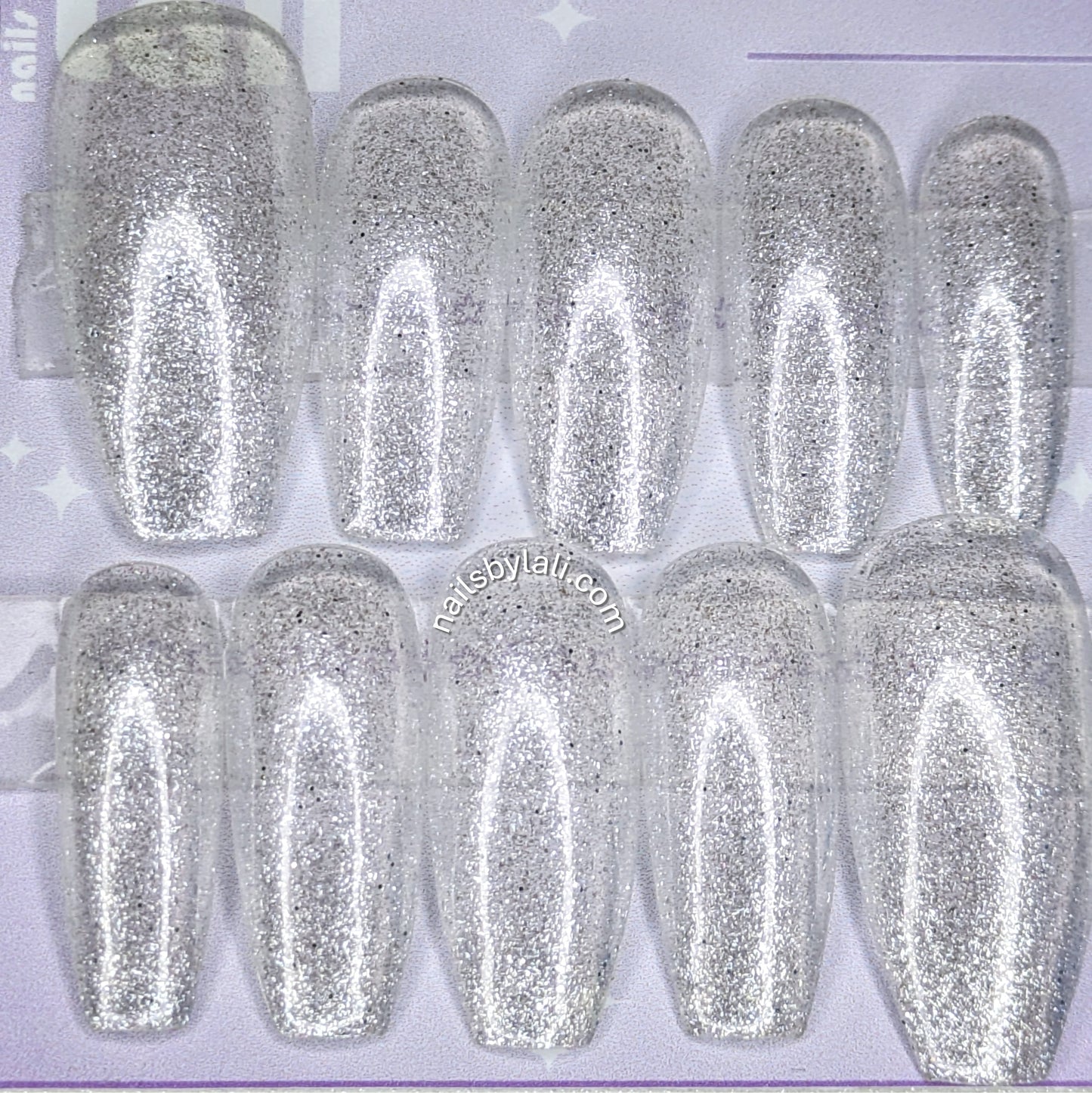 Large Coffin Long Glitter Set