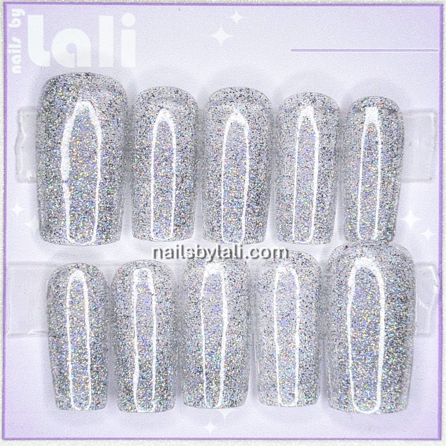 Large Square Medium Holographic Glitter Set