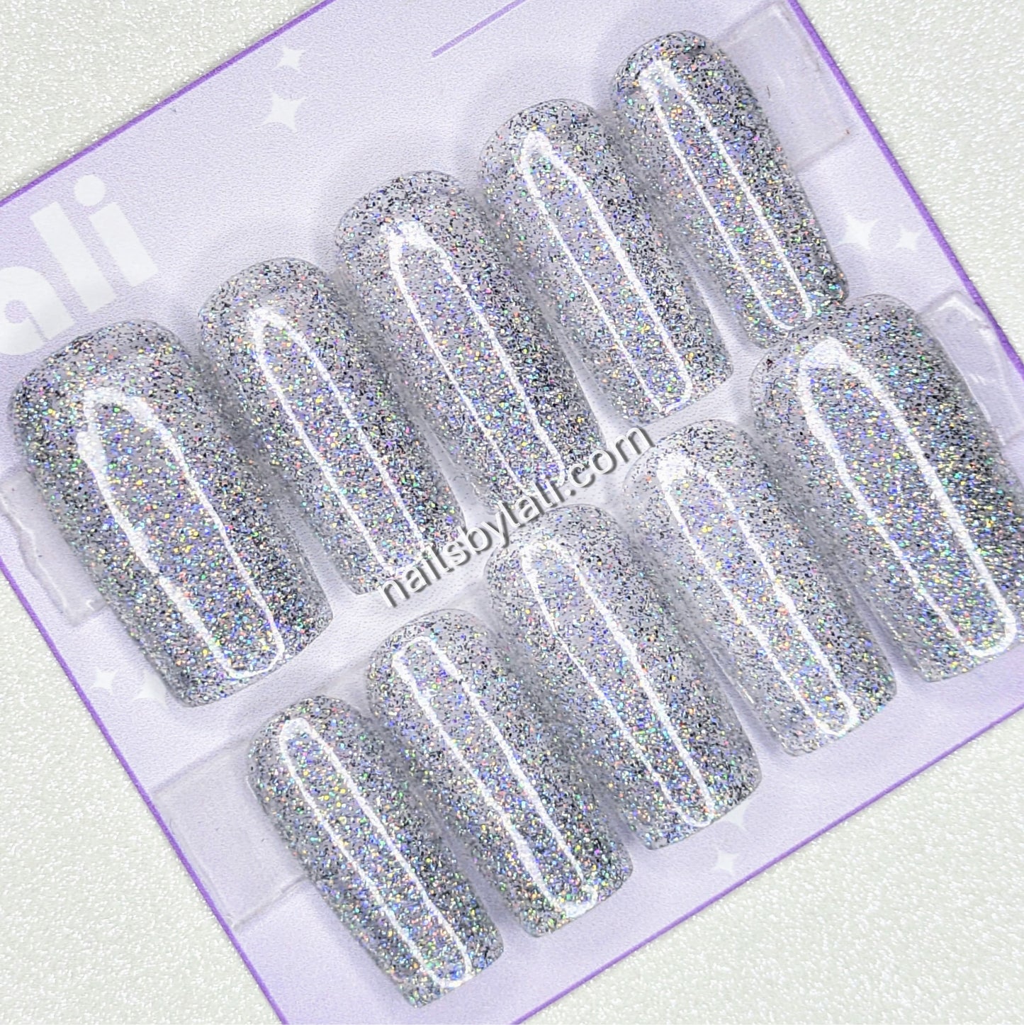 Large Square Medium Holographic Glitter Set