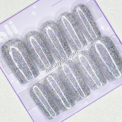 Large Square Medium Holographic Glitter Set