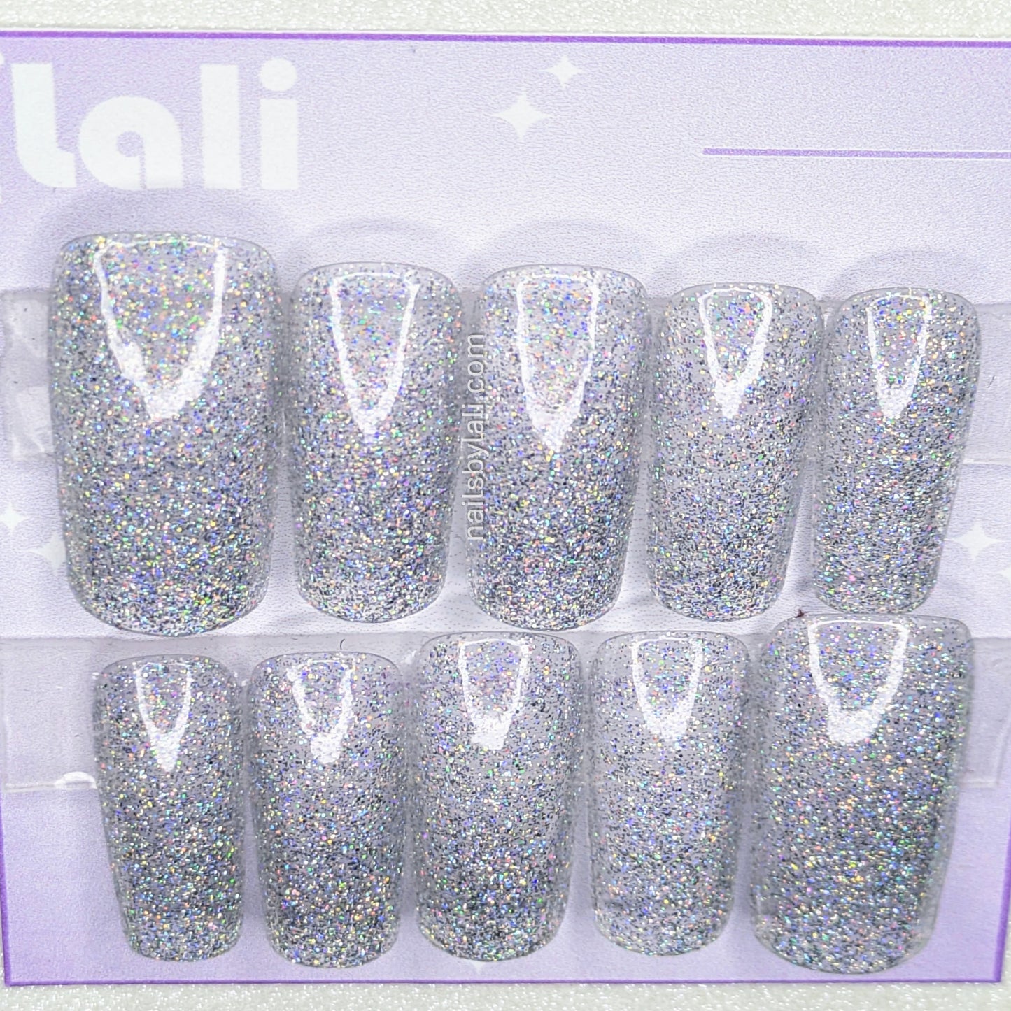 Large Square Medium Holographic Glitter Set