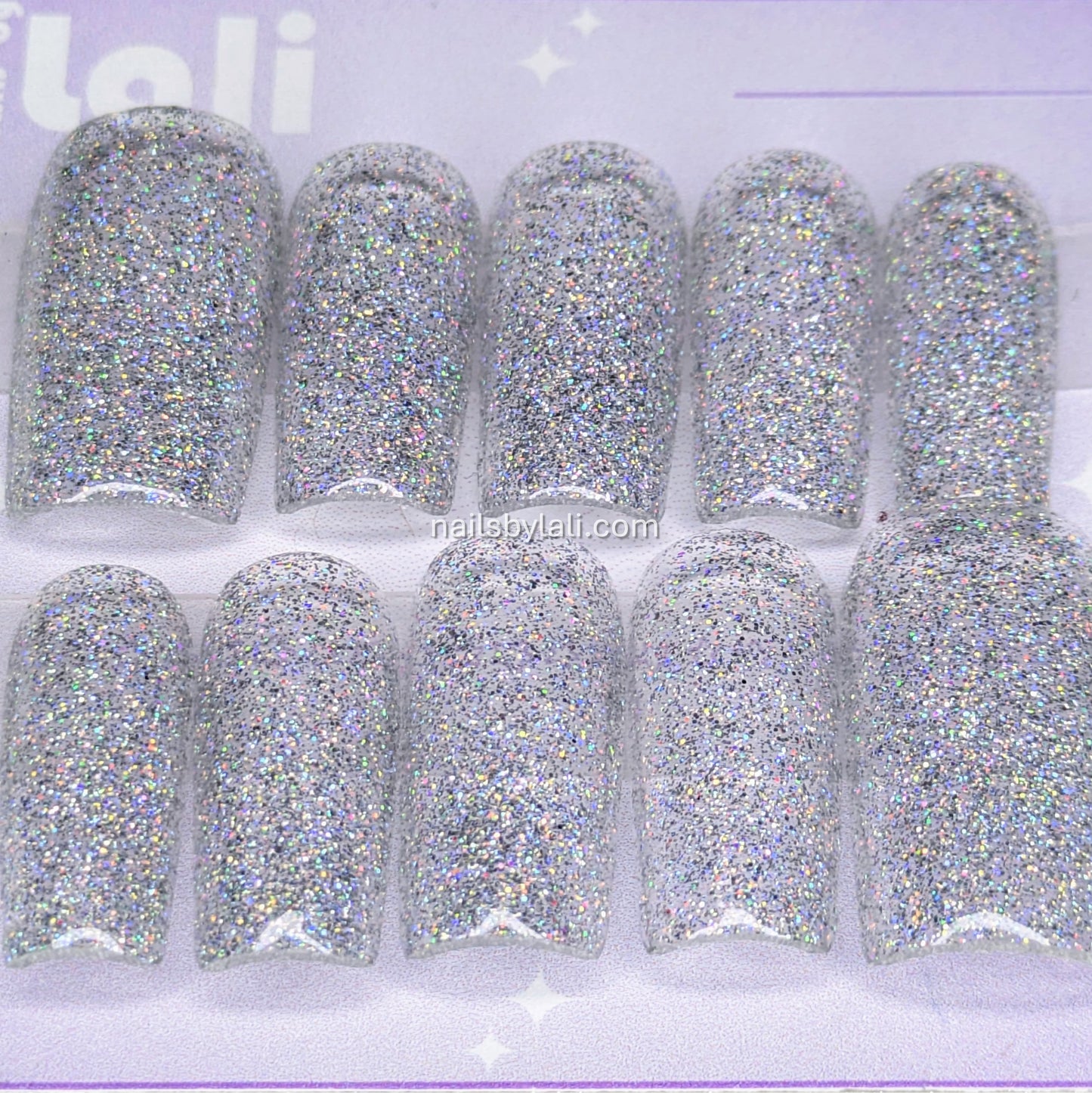 Large Square Medium Holographic Glitter Set