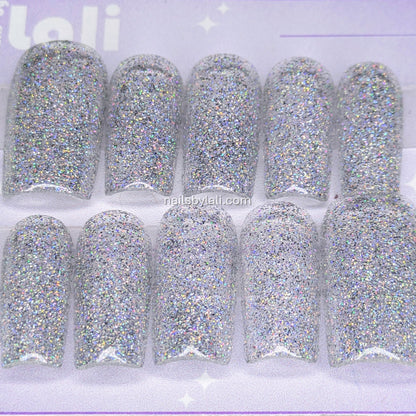 Large Square Medium Holographic Glitter Set