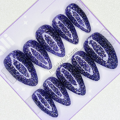 Large Stiletto Short Glitter Set