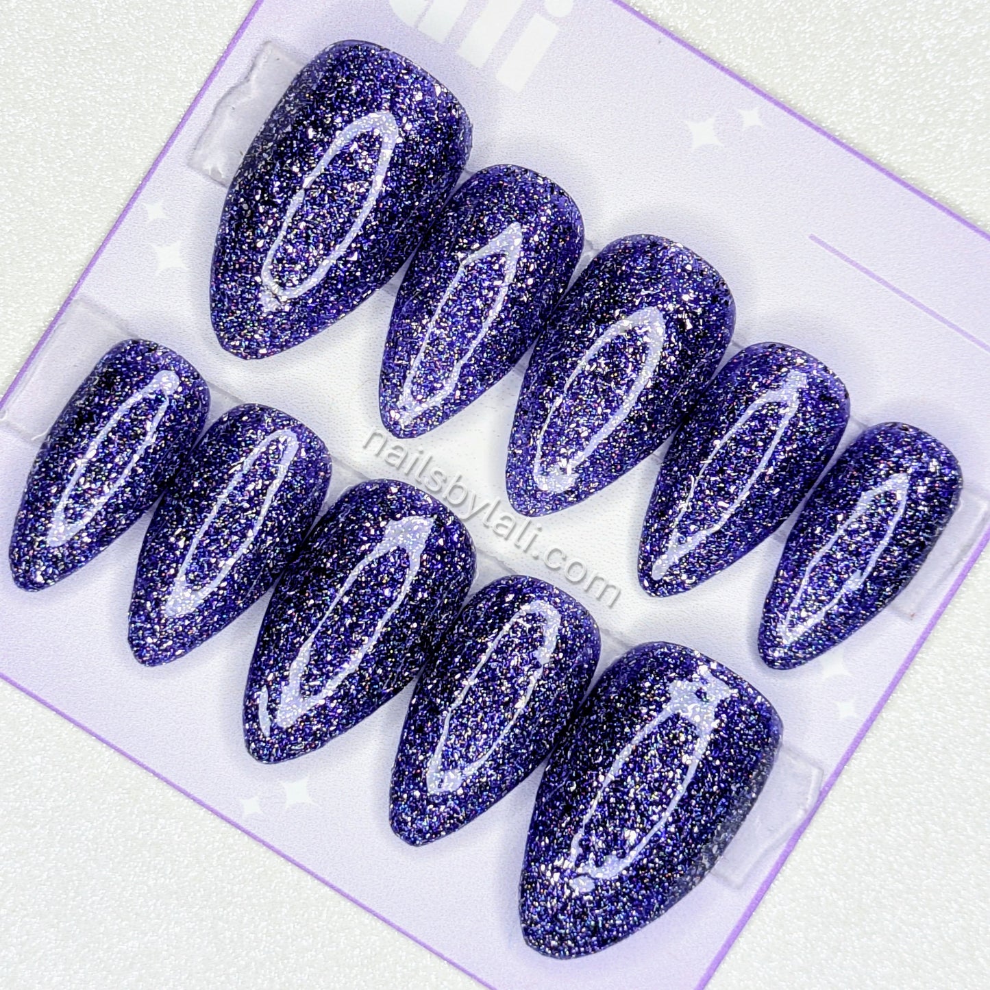 Large Stiletto Short Glitter Set