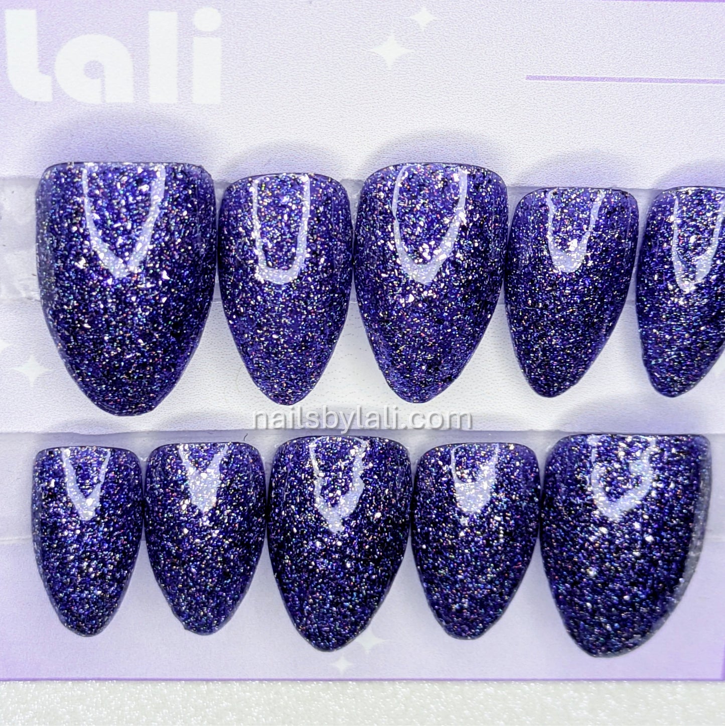 Large Stiletto Short Glitter Set