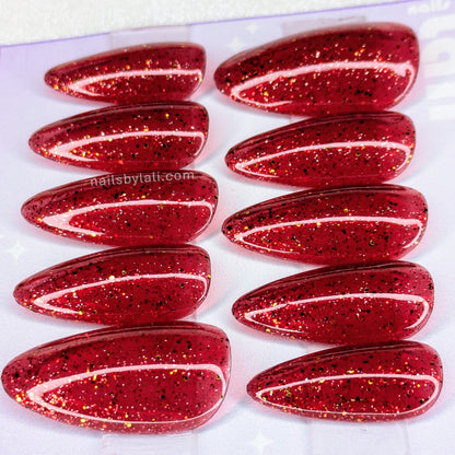 Large Almond Short Glitter Set