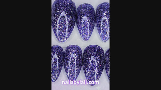 Large Stiletto Short Glitter Set